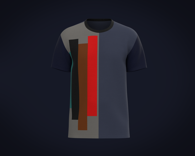 Men Printed T-shirt 3D 模型 .c4d .max .obj .3ds .fbx .stl .blend 