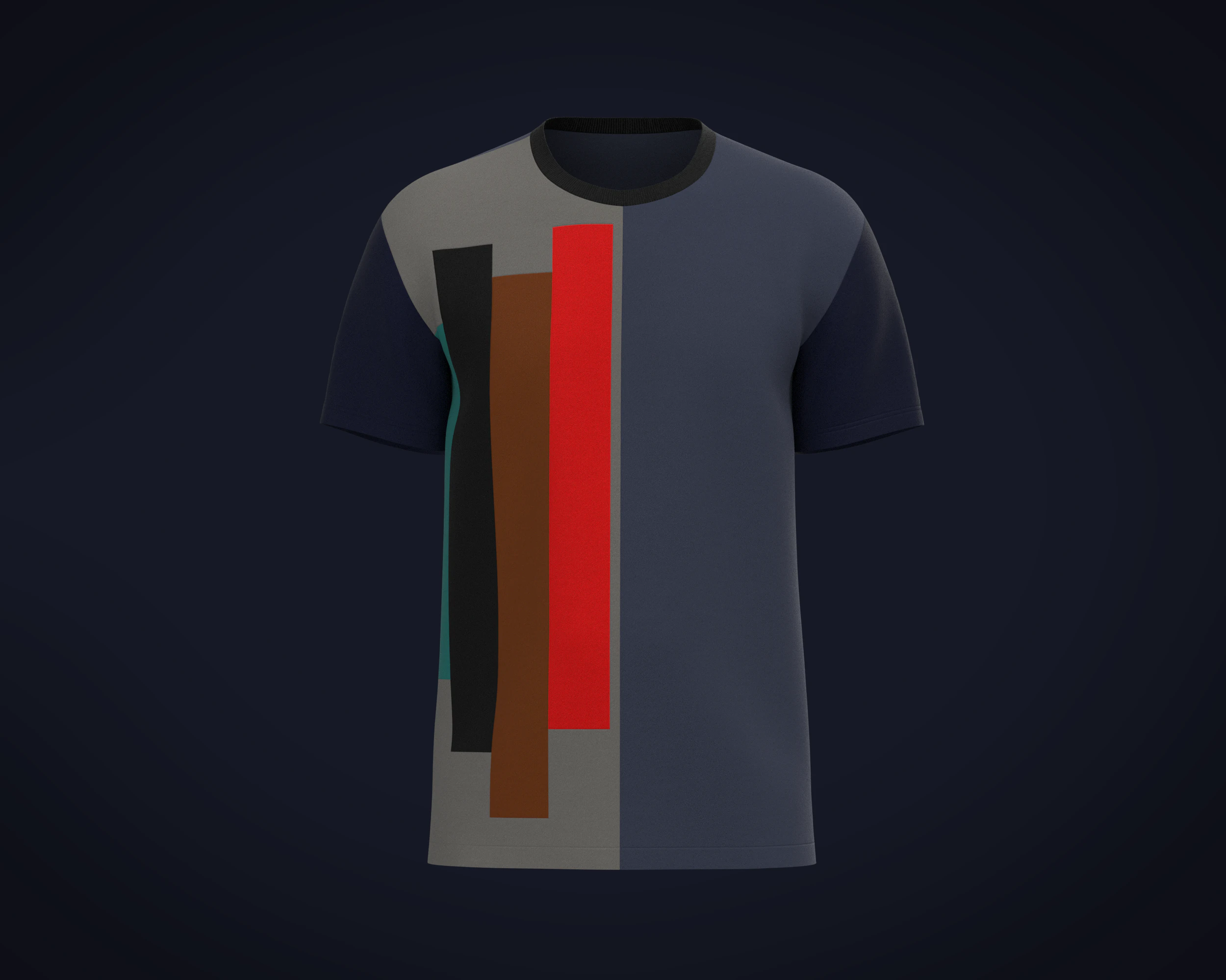 Men Printed T-shirt 3D Model .c4d .max .obj .3ds .fbx .stl .blend 