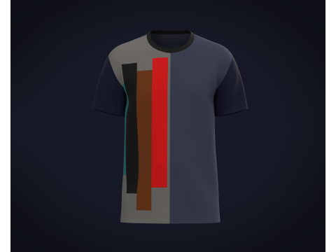 Men Printed T-shirt Model 3D