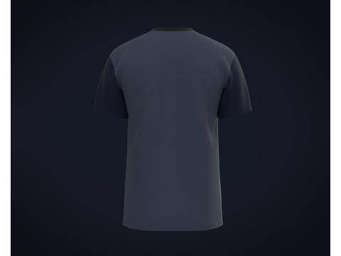 Men Printed T-shirt 3D 模型
