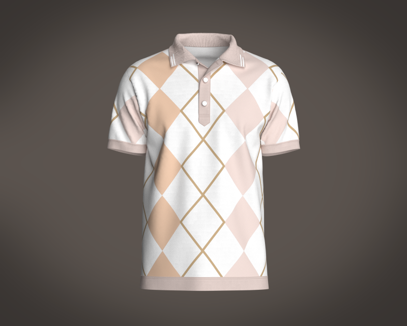 Men Printed Polo Tops 3D 模型 .c4d .max .obj .3ds .fbx .stl .blend 