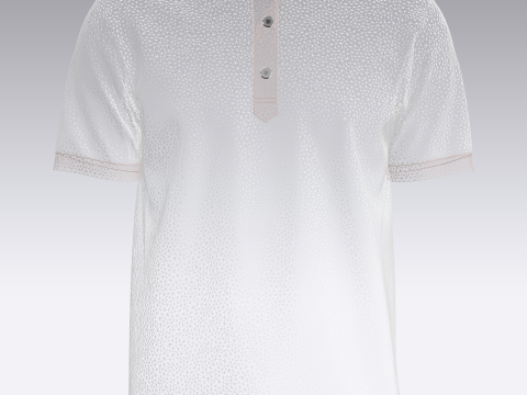 Men Printed Polo Tops 3D 模型