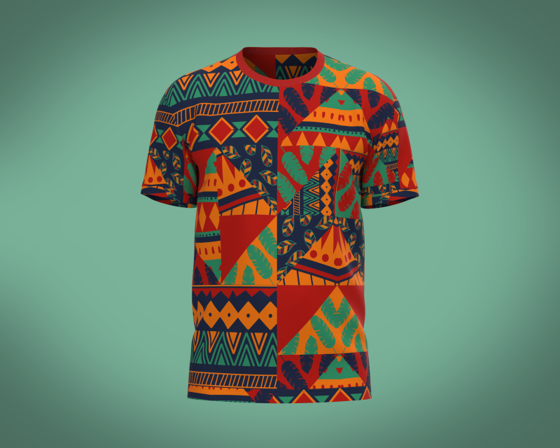 Mens Print T-shirt Model 3D .c4d .max .obj .3ds .fbx .stl .blend 