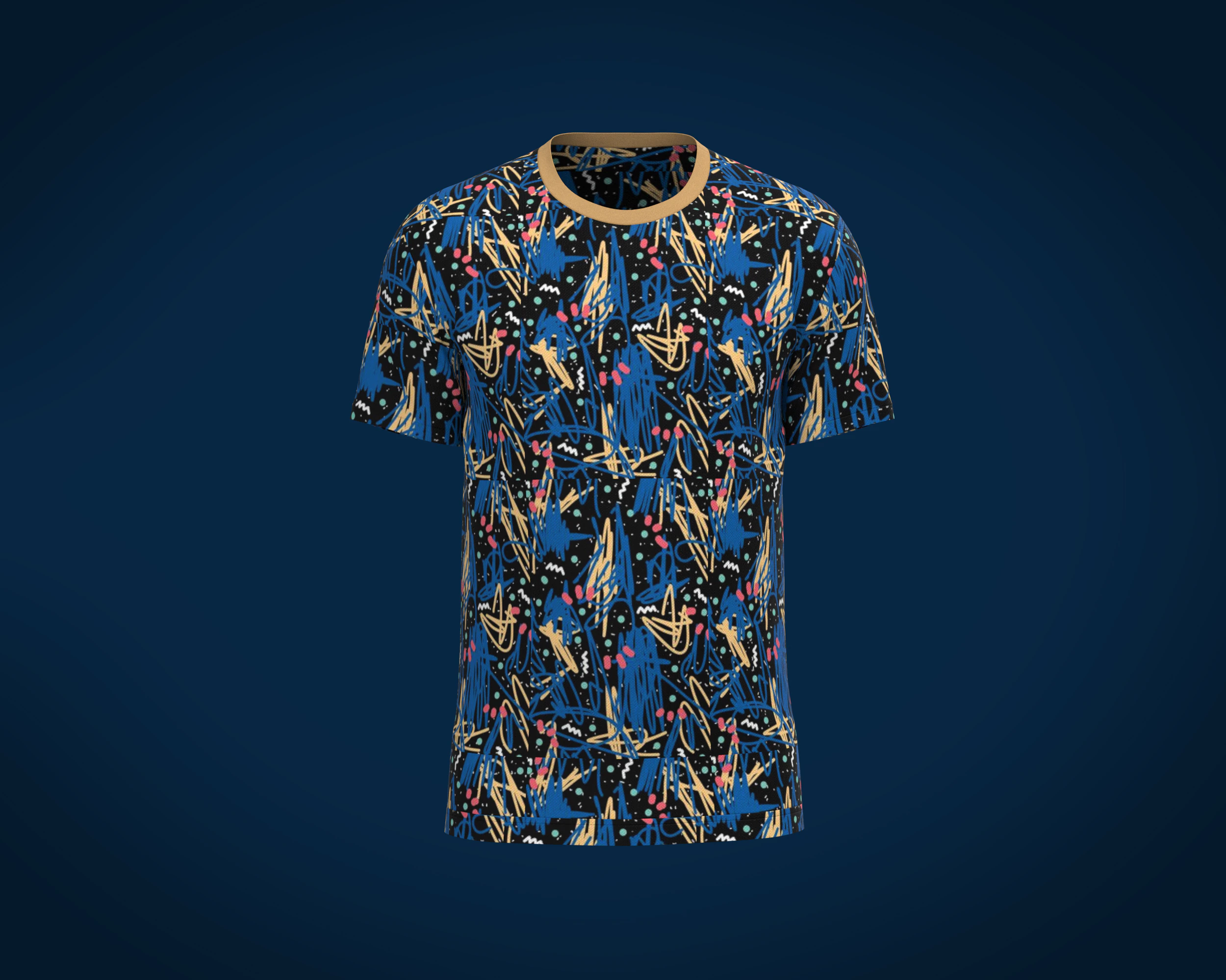 Men Print Tshirt V2 3D Model .c4d .max .obj .3ds .fbx .stl .blend 