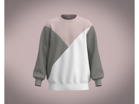 Men Pink Sweatshirt 3D Model