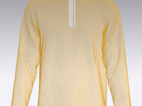 Men Orange Polo Modèle 3D