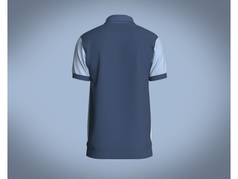 Men Retro Polo Shirt 3D Модель