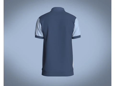 Men Retro Polo Shirt 3D Model