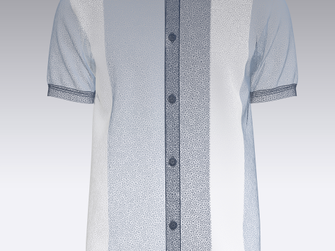 Men Retro Polo Shirt 3D Модель