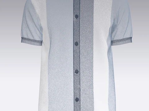Men Retro Polo Shirt 3D Model