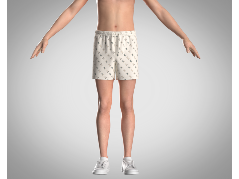 Men Shorts Pant 3D 模型