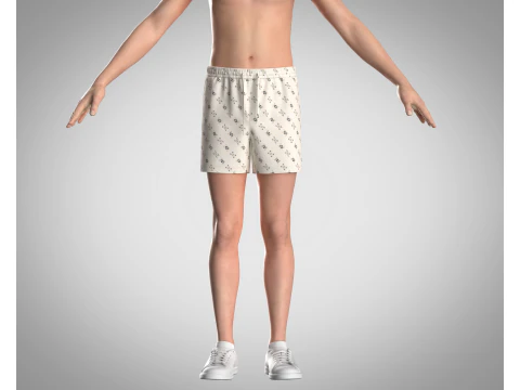 Men Shorts Pant 3D Model