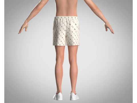 Men Shorts Pant 3D Model