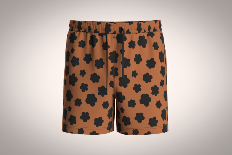 Men Short Pant - Animal Skin Print 3D Модель .c4d .max .obj .3ds .fbx .stl .blend 
