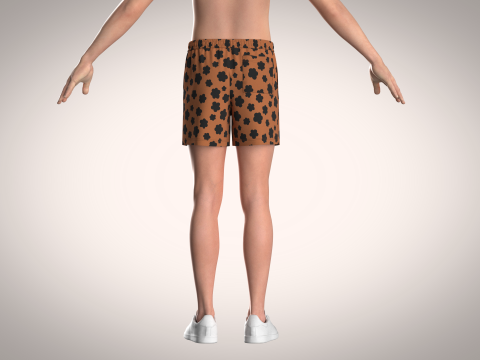 Men Short Pant - Animal Skin Print 3D Модель