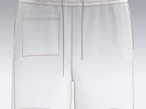 Men Short Pant - Animal Skin Print 3D Model