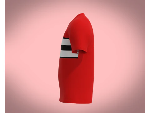 Men Red Tshirt 3D Model