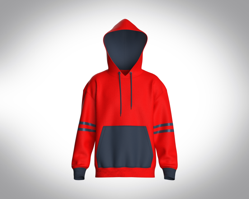 Men Red Stylish Hoodie Model 3D .c4d .max .obj .3ds .fbx .stl .blend 