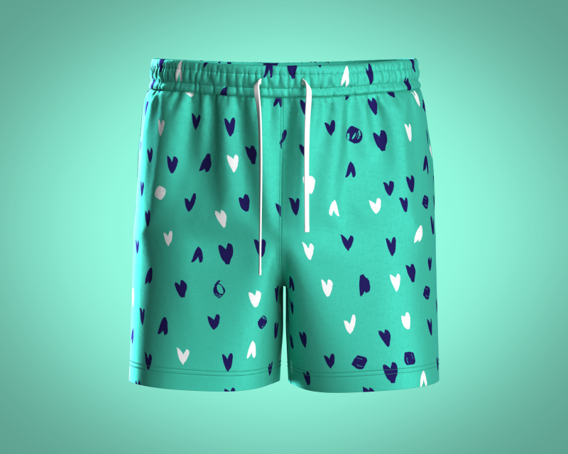 Men Shorts Pant - Summer Print 3D Model .c4d .max .obj .3ds .fbx .stl .blend 