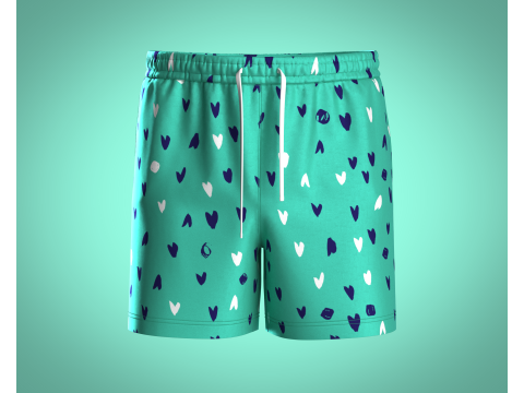 Men Shorts Pant - Summer Print Modelo 3D