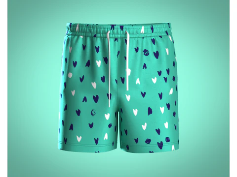 Pantaloni corti da uomo - Stampa estiva Modello 3D