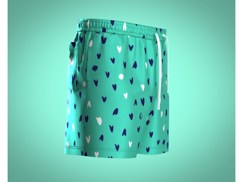 Men Shorts Pant - Summer Print 3D Model