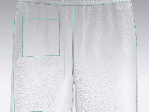 Men Shorts Pant - Summer Print 3D Model