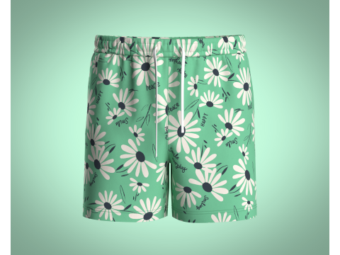 Men Shorts Pant - Summer 3D 모델