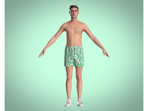 Men Shorts Pant - Summer Modello 3D