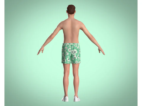 Men Shorts Pant - Summer 3D Model