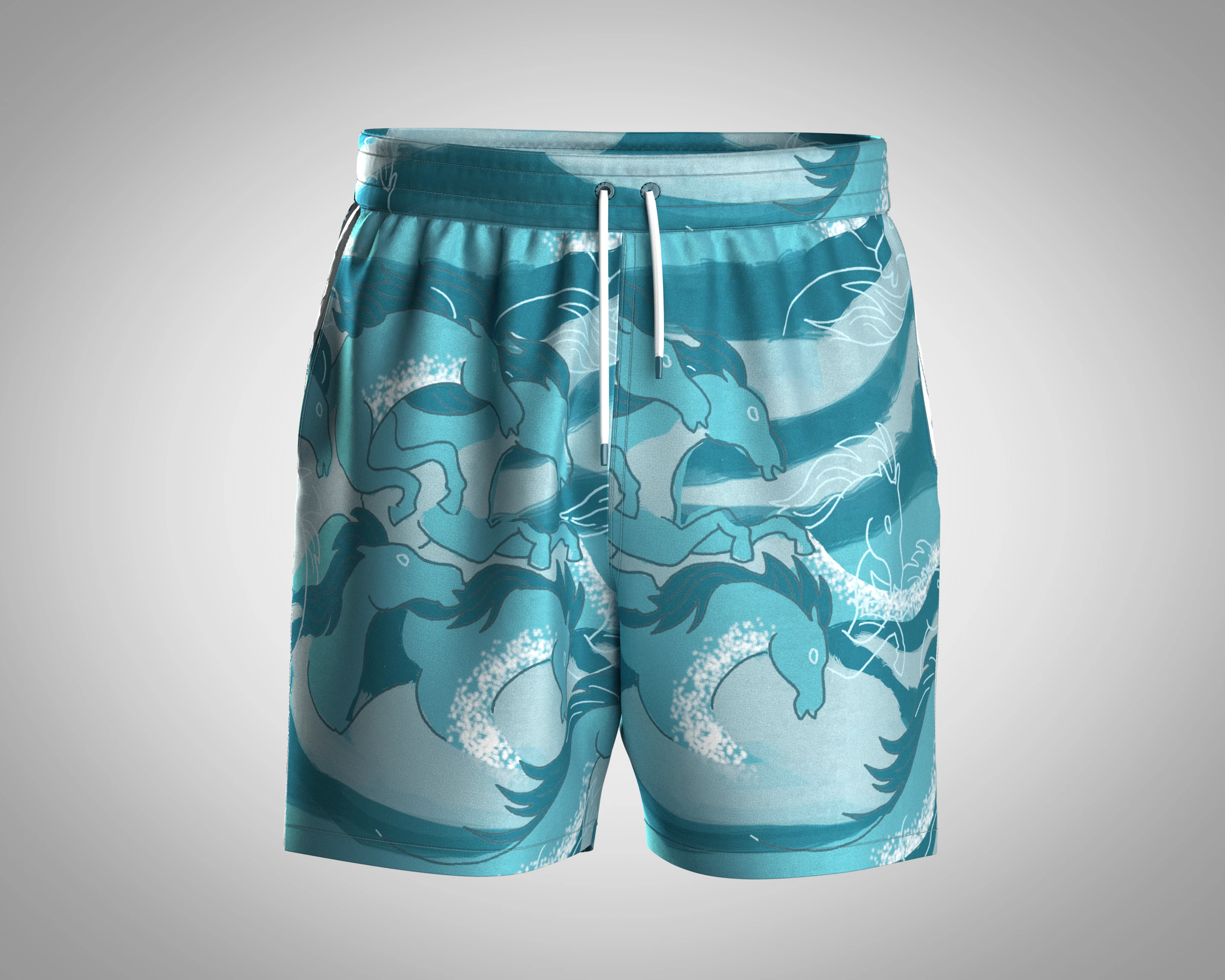 Men Shorts Pant - Ride The Wave 3D Model .c4d .max .obj .3ds .fbx .stl .blend 