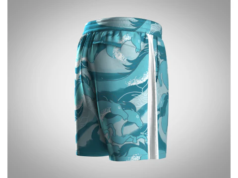 Men Shorts Pant - Ride The Wave 3D Model