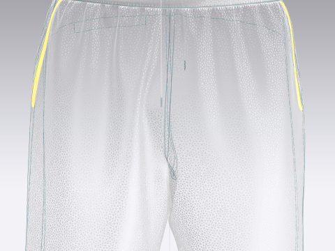 Men Shorts Pant - Ride The Wave 3D 模型