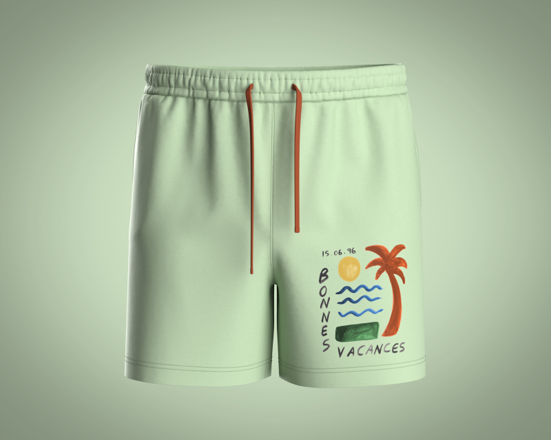 Men Shorts Pant - Painterly Scenic 3D Model .c4d .max .obj .3ds .fbx .stl .blend 