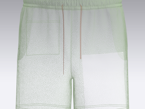 Men Shorts Pant - Painterly Scenic 3D Model