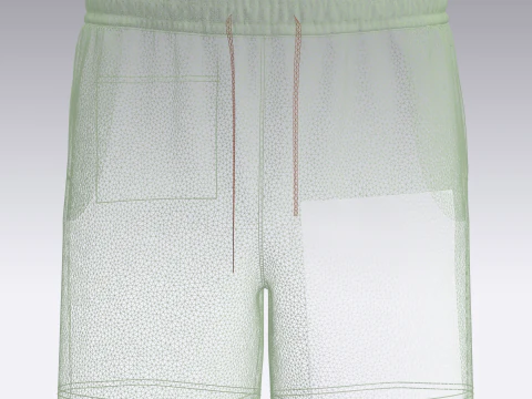 Men Shorts Pant - Painterly Scenic 3D Model