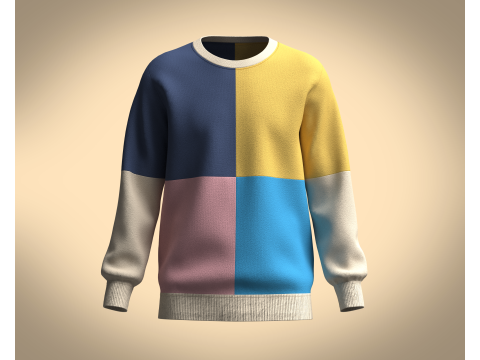 Men Sweatshirt Multi Color - V2 3D 模型