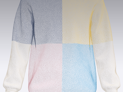 Men Sweatshirt Multi Color - V2 3D Model