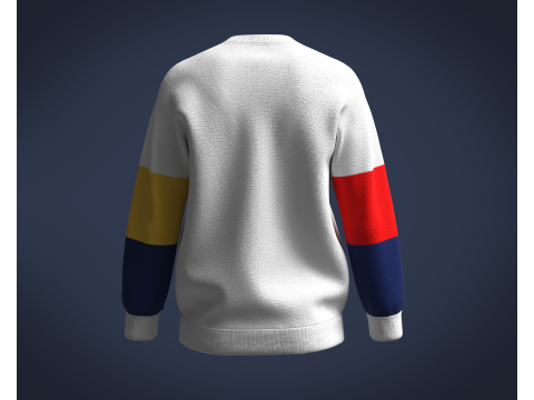 Men Sweatshirt Multi Color 3Dモデル