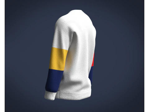 Men Sweatshirt Multi Color 3D Model