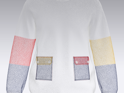 Men Sweatshirt Multi Color 3Dモデル