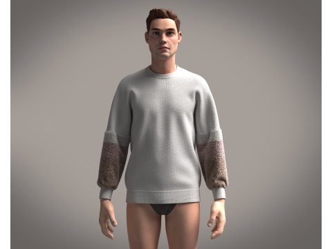 Men Sweatshirts 3D-Modell