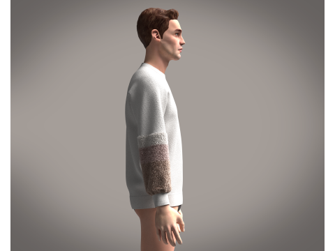 Men Sweatshirts 3D-Modell