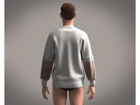 Men Sweatshirts 3D-Modell