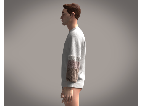 Men Sweatshirts 3D-Modell