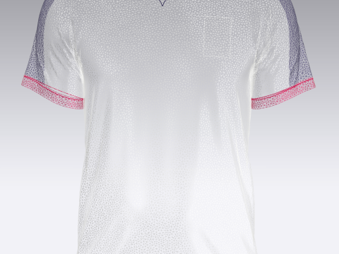 Men Soccer Red Magenta Jersey Player-10 3D मॉडल