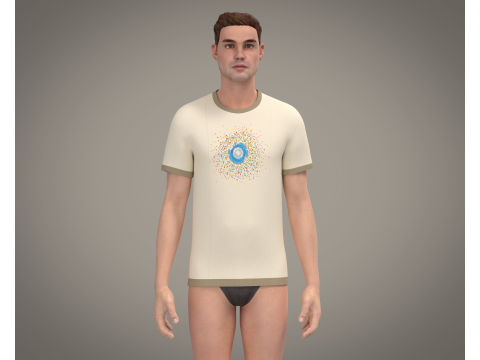 Men Tshirt 3D Модель