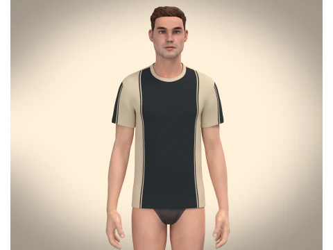 Men Tshirt 3D Model