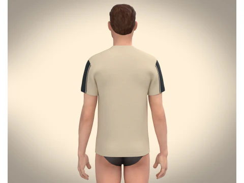 Men Tshirt 3D Model