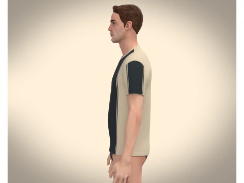 Men Tshirt 3D Model